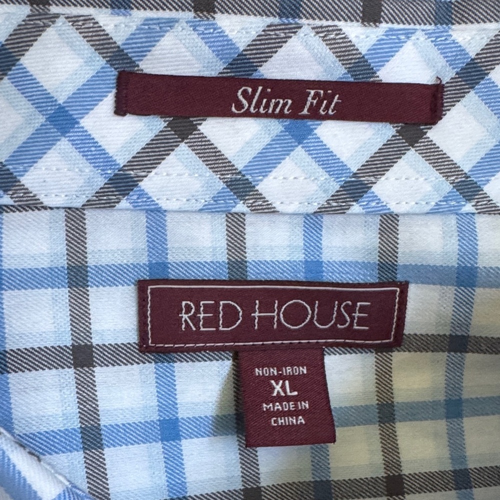 Red House Men's Nittany Lions Blue and White Checkered Shirt - Picture 2 of 7